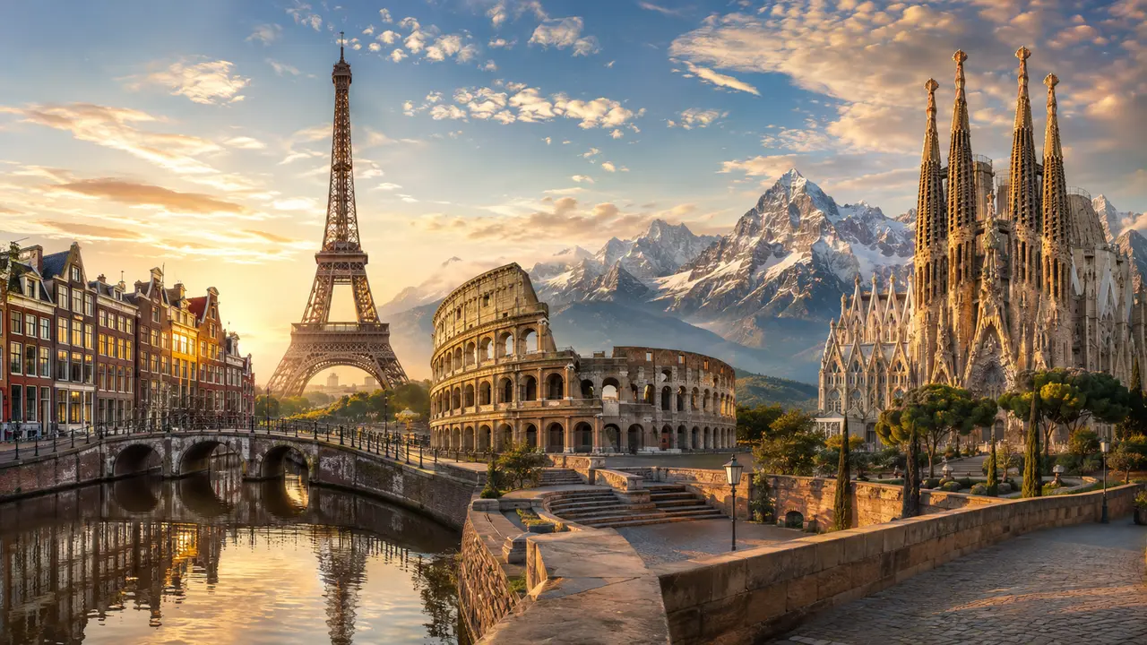 Paris, Rome, Amsterdam, Barcelona and the Swiss Alps